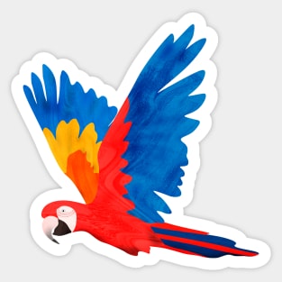 Scarlet macaws Sticker